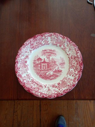 Plato Cartuja de Sevilla 202 Rosa