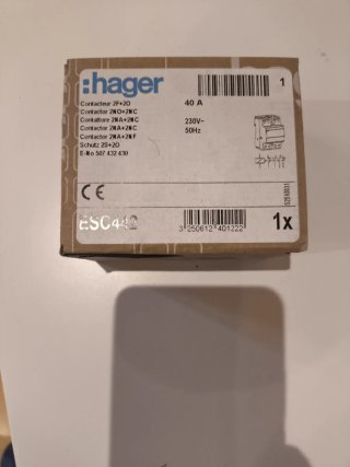 Contactor Hager 40A 2NO+2NC