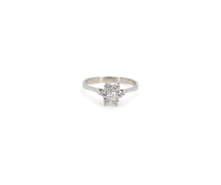 049-01-00499Anillo de Oro Blanco 18k con Diamantes