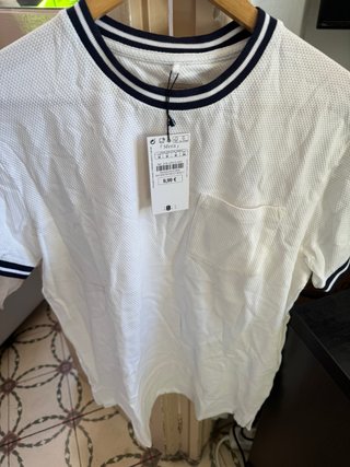 Camiseta Blanca Sfera con Bolsillo Talla M