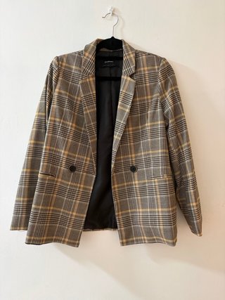 Blazer Stradivarius Cuadros Talla M
