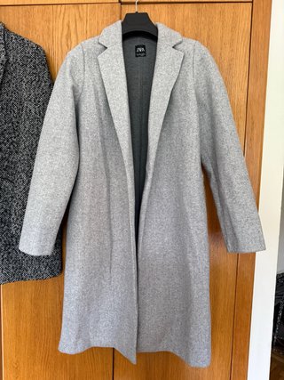 Abrigo Zara Gris Talla M