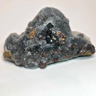 Esfalerita sobre calcedonia mineral de Hunan China