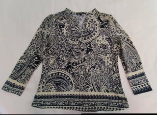 Blusa Manga Larga Estampada Talla 46