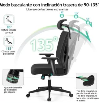 Silla Ergonómica de Oficina Kerdom 977