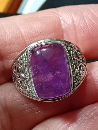 Anillo de Plata de ley amatista