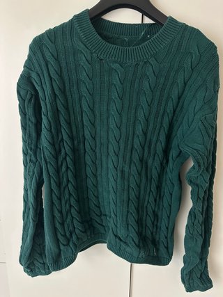 Maglione a trecce verde bosco UPIM
