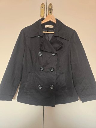 Chaqueta cruzada negra