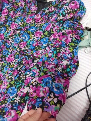 Chaqueta,vestido mini Estampada Floral