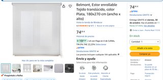 Estor Enrollable Blindecor Belmont (Nuevos)