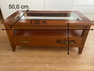 Mesa de centro elevable de madera