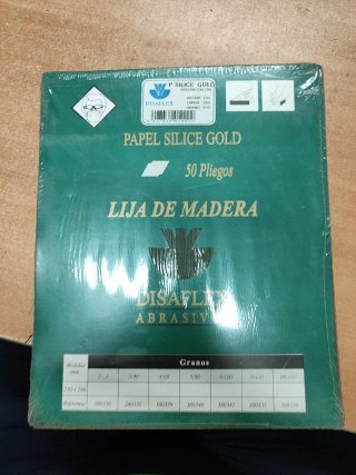 Paquete de 50 pliegos de papel de lija Disaflex