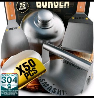 Kit Smash Burger de Acero Inoxidable NUEVO