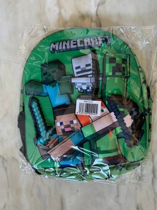 Mochila Escolar Infantil Minecraft