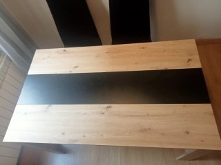 Mesa de Comedor Madera y Negro