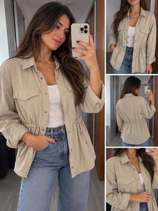 Sobrecamisa ZARA Beige