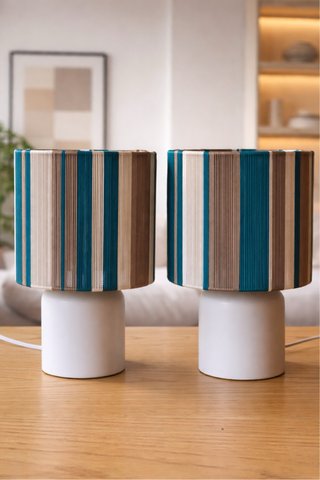 Lámpara mesa/mesita de noche diseño artesanal
