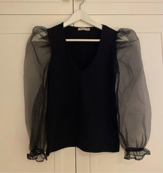 Top Negro Stradivarius Talla S