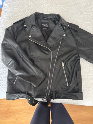 Chaqueta Biker Oversize Zara Negra