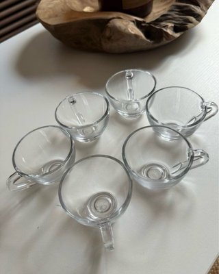Juego de 6 Tazas de Café de Cristal