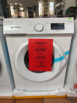 Lavadora Johnson 8kg 1400RPM Clase A