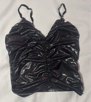 Top de tirantes negro fiesta de Zara