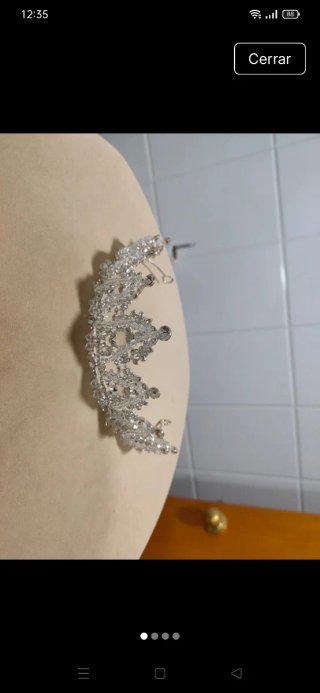 Tiara Corona Nupcial Plateada