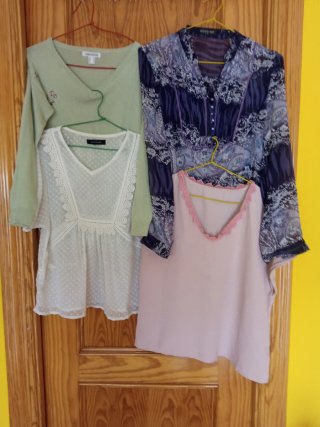 Lote de 3 blusas y 1 jersey