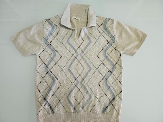 Polo de punto Zara Jacquard Rombos Retro Talla M