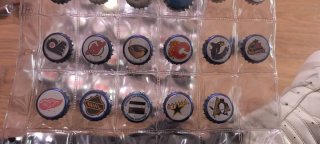 Set de chapas de cerveza de Canadá NHL