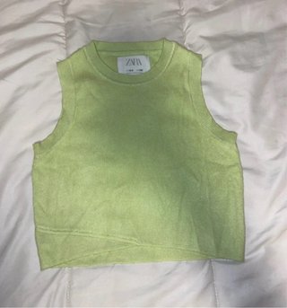 Crop top verde Zara