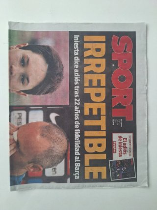 Suplemento Diario Sport: Adiós de Iniesta