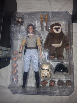 Figura Hot Toys Princesa Leia y Wicket
