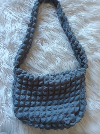 Bandolera Azul Claro Texturizada