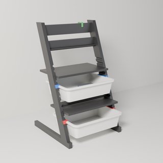 4 adaptadores caja Trofast para trona + gancho
