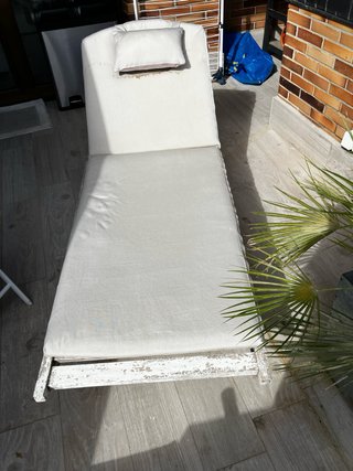 Tumbona de Madera con Colchoneta