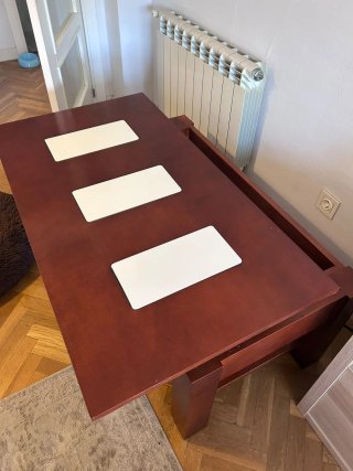 Mesa de centro elevable de madera