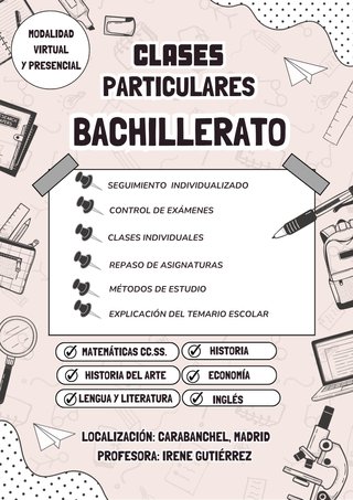 CLASES PARTICULARES BACHILLERATO