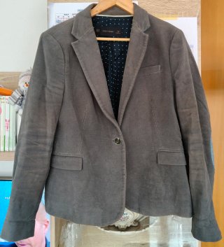 CHAQUETA MUJER ZARA BASIC GRIS XL