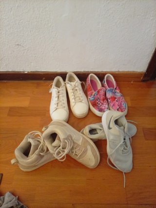 Lote de 4 pares de zapatillas mujer talla 38