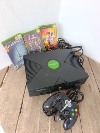 Consola Xbox Original con Mando y 3 Juegos