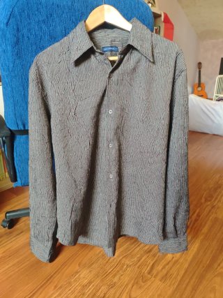 Camisa de vestir Adolfo Domínguez raya granate