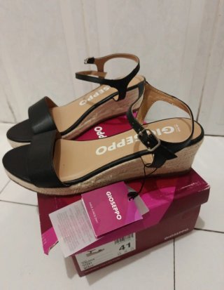 Sandalias Cuña Gioseppo Negras Talla 41