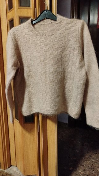 Suéter Manga Larga Beige rosado
