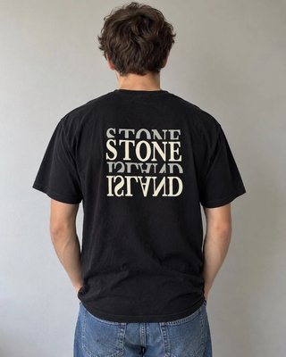 Camiseta Stone Island negra talla XL oversize