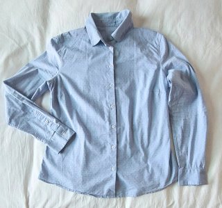 Camisa de vestir Zara azul manga larga