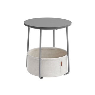 Mesa auxiliar VASAGLE redonda gris