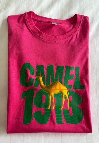 Camiseta Rosa Estampada Talla M