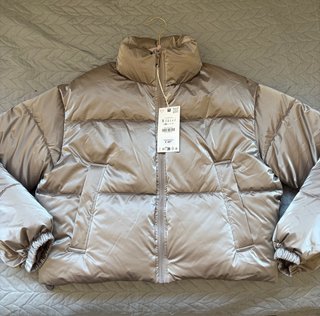 Chaqueta Acolchada Zara Beige Talla S