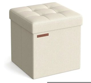 SONGMICS Banco de 38 cm con almacenamiento